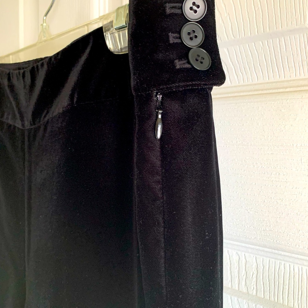 LOFT Black velvet pants- beautifully soft.